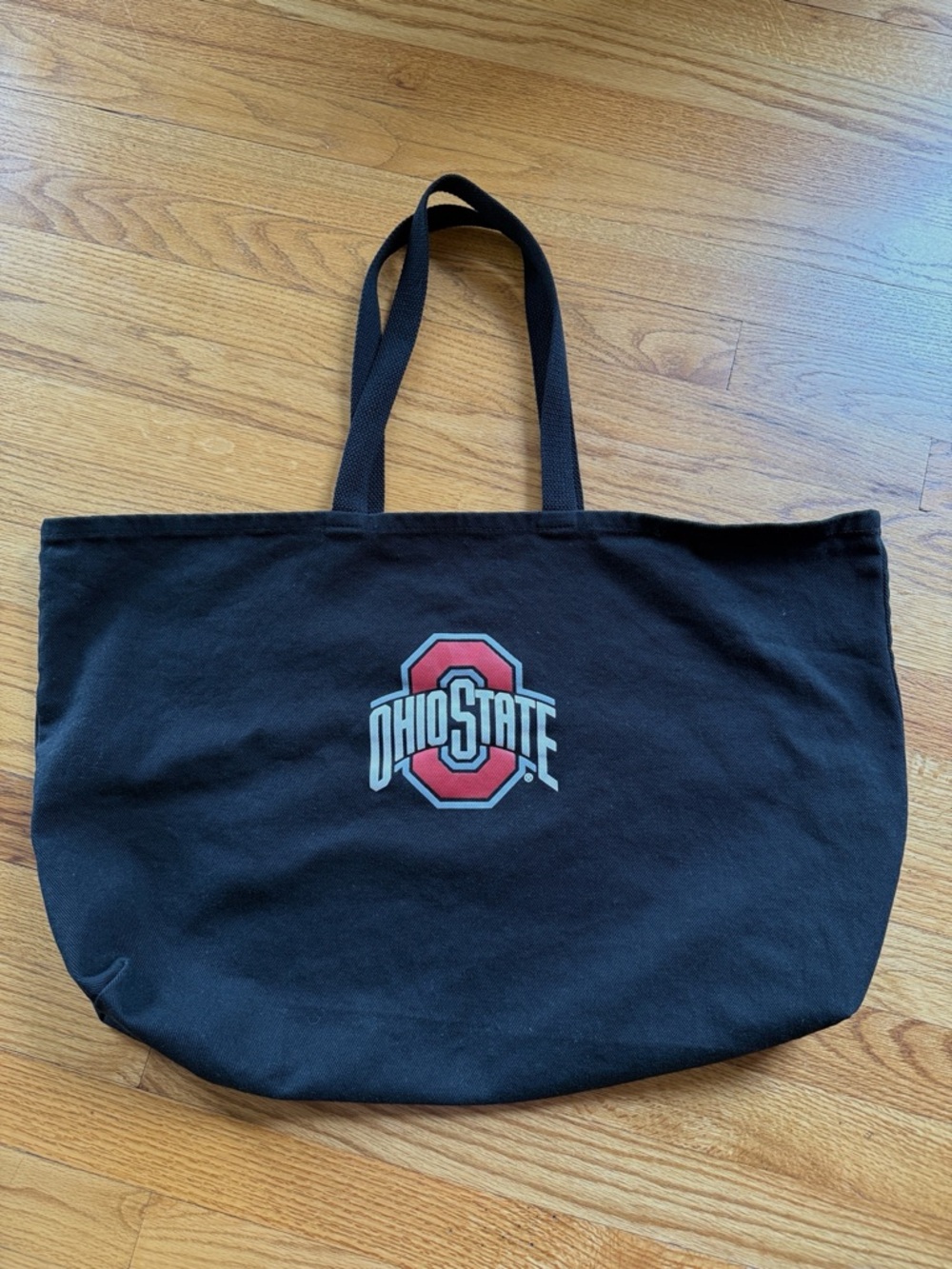 Ohio State Buckeyes Canvas Tote Bag Black Large Shoulder Bag Game Day